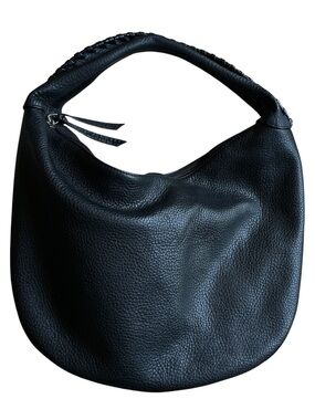 MONSAC Black Leather Hobo Bag